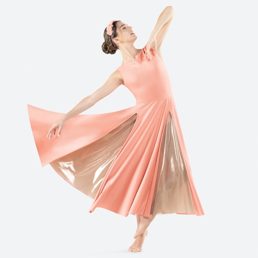 Revolution NEW Elegant Peach Dance Dress ROSES AND VIOLETS RC25737